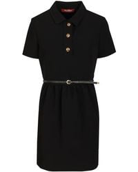 Max Mara - Button-Embellishment Mini Dress - Lyst