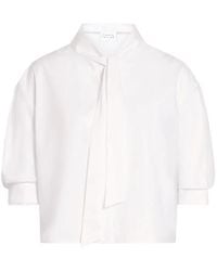Tanya Taylor - Anna Pussy-Bow Short-Sleeve Top - Lyst