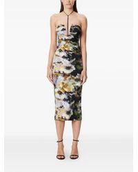 Amazuìn - Natalie Tie Floral Midi Dress - Lyst