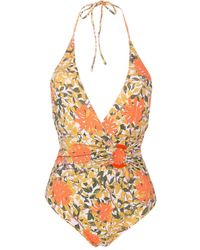 Clube Bossa - Floral-print Halterneck Swimsuit - Lyst