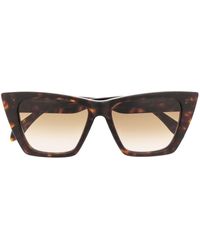 Alexander McQueen - Tortoiseshell Cat-eye Frame Sunglasses - Lyst