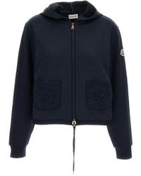 Moncler - Logo-Patch Zip-Up Hoodie - Lyst