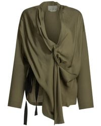 Sa Su Phi - Draped Belted Wrap Jacket - Lyst