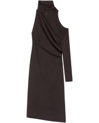 Courreges - Abito Midi Drappeggiato - Lyst