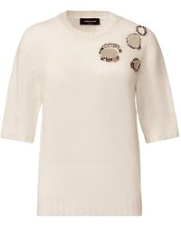 Fabiana Filippi - Jewel-Embroidery Cut-Out Sweater - Lyst