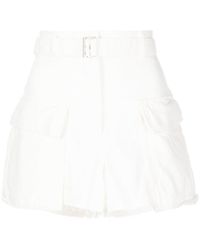 Sacai - Cargo-pocket Belted Shorts - Lyst