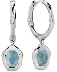 Monica Vinader - Mv Odyssey Gemstone Huggie Earrings - Lyst
