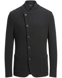 Emporio Armani - Cardigan À Fermeture Asymétrique - Lyst