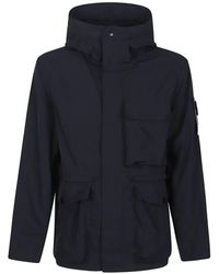 Stone Island - Logo-Patch Hooded Jacket - Lyst