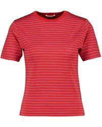 AURALEE - Striped Wool T-Shirt - Lyst