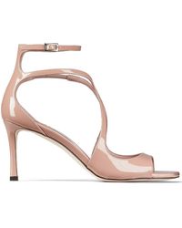 Jimmy Choo - Azia 75mm Patent-leather Sandals - Lyst