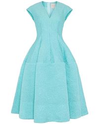 ROKSANDA - Kova Textured-Finish Midi Dress - Lyst