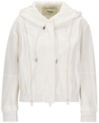 Fendi - Chaqueta Con Capucha Y Cremallera - Lyst