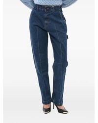 Stella McCartney - Logo-Patch Panelled Jeans - Lyst