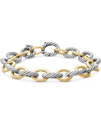 David Yurman - 18K And Sterling Oval Link Chain Bracelet (10Mm( - Lyst