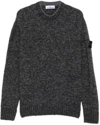 Stone Island - Logo-Patch Marl-Knit Sweater - Lyst
