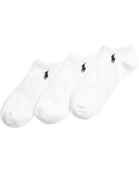 Polo Ralph Lauren - Pony-Embroidered Ankle Socks (Set Of Three) - Lyst