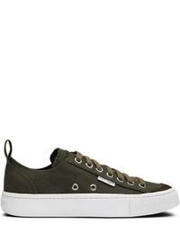 Courreges - Logo-embroidered Canvas Sneakers - Lyst