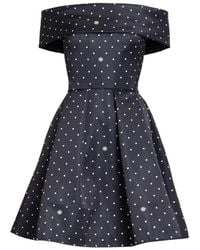 Elie Saab - Polka-Dot Off-The-Shoulder Dress - Lyst