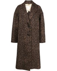 Golden Goose - Leopard Print Wool Coat - Lyst