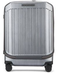 Piquadro - Telescopic Handle Ribbed Trolley - Lyst