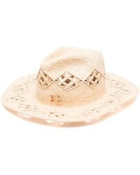 Ruslan Baginskiy - Interwoven-Straw Fedora Hat - Lyst