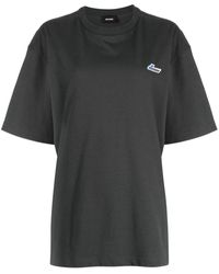 we11done - T-shirt en coton à logo brodé - Lyst