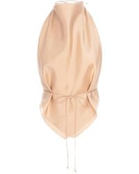 MANURI - Halterneck Tie-Fastening Top - Lyst