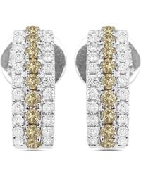 HYT Jewelry - 18Kt Diamond Half-Hoop Earrings - Lyst