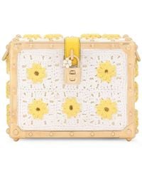 Dolce & Gabbana - Dolce Box Crochet-panel Clutch Bag - Lyst