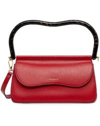 Coccinelle - Tortoiseshell-Effect Logo-Print Leather Tote Bag - Lyst