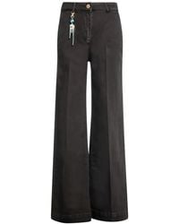 Fracomina - Charm-Detail Wide-Leg Jeans - Lyst