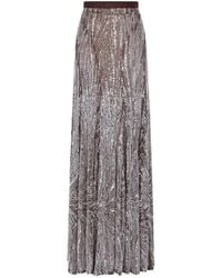Rabanne - Sequin-Embellished Embroidered Maxi Skirt - Lyst
