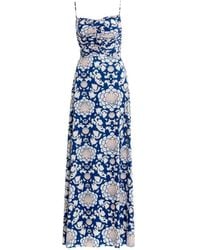 Agua Bendita - Arista Open-Back Shell-Print Maxi Dress - Lyst
