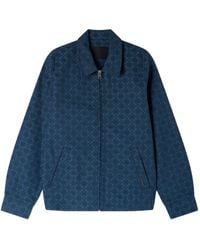 Sandro - Square-Pattern Denim Jacket - Lyst
