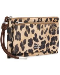Bimba Y Lola - Natural-Leopard Nylon Pocket Wallet - Lyst
