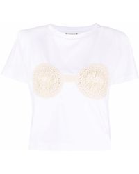 Magda Butrym - Crochet-detailed Cotton T-shirt - Lyst