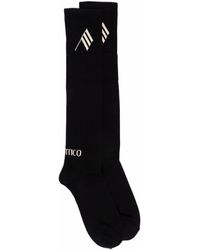 Save 2% Womens Clothing Hosiery Socks The Attico Cotton Sahara Long Socks in Black 