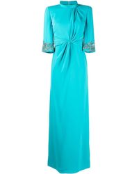 Jenny Packham - Lily Beaded Crepe Gown Dress - Lyst