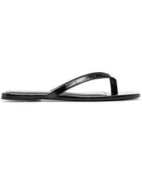 TOTEME - Croco-Embossed Flip Flops - Lyst