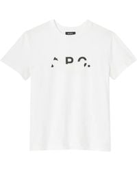 A.P.C. - Logo-Print T-Shirt - Lyst