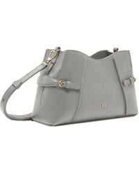 Aigner - Medium Cavallo Logo-Plaque Leather Tote Bag - Lyst