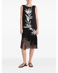 Temperley London - Madeline Floral-Embroidered Fringed Mini Dress - Lyst