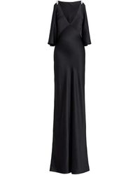 Ralph Lauren - Robe Longue À Col V - Lyst