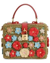 Dolce & Gabbana - Dolce Box Raffia Crochet Handbag - Lyst