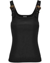 Versace Jeans Couture - Ribbed-Knit Buckle Tank Top - Lyst