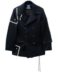 Junya Watanabe - Abrigo Con Doble Botonadura Y Diseño Patchwork De X Rebuild By Needles - Lyst