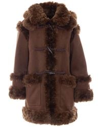 Vegancode - Abrigo Reversible Con Ribete De Pelo Artificial - Lyst