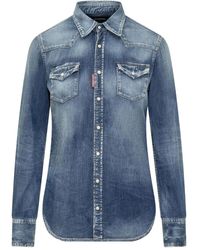 DSquared² - Camisa Vaquera Estilo Western - Lyst