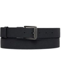 ARMANI EXCHANGE - Grained-Leather Buckle-Fastening Belt - Lyst